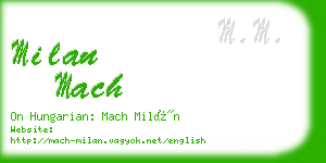 milan mach business card